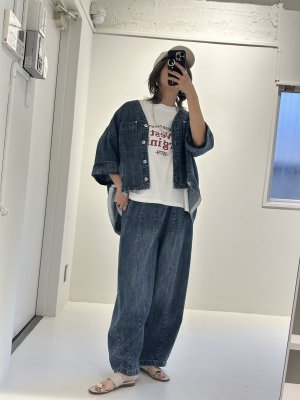 画像2: ●期間限定/ご予約10倍ポイント●【1/19 ayane】麻混デニムジャケット（予約/4-5）