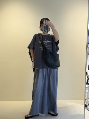 画像2: ●期間限定/ご予約10倍ポイント●【1/19 ayane】ピーチスキンツイルタックワイドパンツ（予約/4-5）