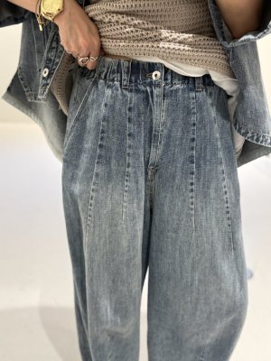 画像3: ●期間限定/ご予約10倍ポイント●【1/19 ayane】麻混デニムバレルレッグパンツ（予約/4-5）