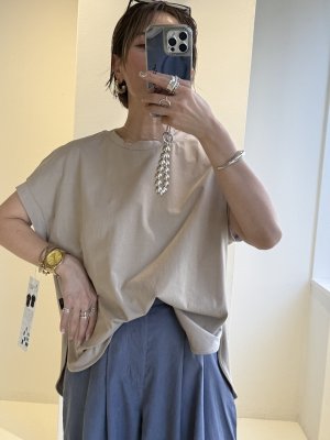 画像4: ●期間限定/ご予約10倍ポイント●【1/19 ayane】フレンチスリーブバックロゴＴシャツ（予約/4-5）