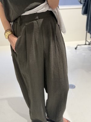 画像3: ●期間限定/ご予約10倍ポイント●【1/19 ayane】リネン混ワッシャーバレルレッグパンツ（予約/5）