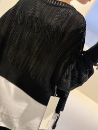 ●期間限定/ご予約10倍ポイント●【1/19 ayane】コード刺繍ショート丈ニットブルゾン（予約/4-5）