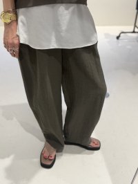 ●期間限定/ご予約10倍ポイント●【1/19 ayane】リネン混ワッシャーバレルレッグパンツ（予約/5）