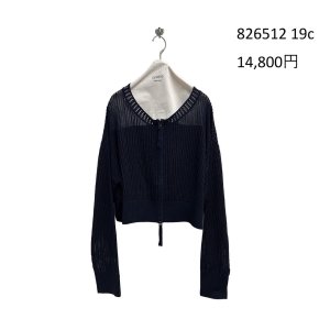 画像6: ●期間限定/ご予約10倍ポイント●【1/19 ayane】コード刺繍ショート丈ニットブルゾン（予約/4-5）