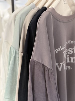 画像3: ●期間限定/ご予約10倍ポイント●【1/19 ayane】ひらひらスリーブロゴTシャツ（予約/5）