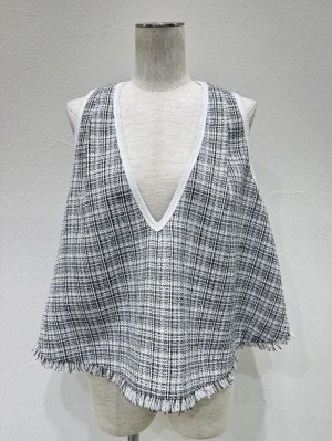 画像4: ●期間限定/ご予約10倍ポイント●【1/23 CYAN TOKYO】サーキュラーツイードベスト（予約/5-6）