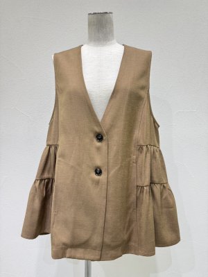 画像9: ●期間限定/ご予約10倍ポイント●【1/23 CYAN TOKYO】サイドティアードリネンベスト（予約/4-5）