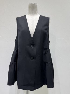 画像7: ●期間限定/ご予約10倍ポイント●【1/23 CYAN TOKYO】サイドティアードリネンベスト（予約/4-5）