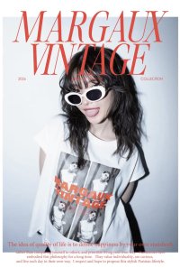 ●期間限定/ご予約5倍ポイント●【1/24 Margaux vintage】転写プリントノースリーブロゴＴ（予約/4-5）