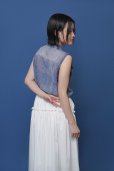 画像2: ●期間限定/ご予約10倍ポイント●【1/23 CYAN TOKYO】デニム転写シフォンベスト（予約/4-5） (2)