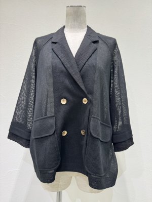 画像6: ●期間限定/ご予約10倍ポイント●【1/23 CYAN TOKYO】ニットライクメッシュWジャケット（予約/4-5）