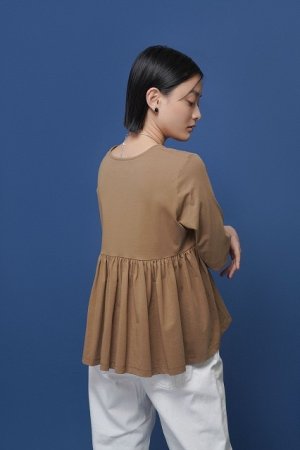 画像5: ●期間限定/ご予約10倍ポイント●【1/23 CYAN TOKYO】スクエアネックバックギャザーTOPS（予約/4-5）