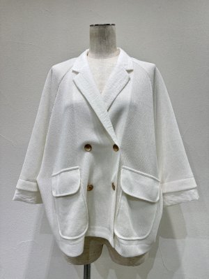 画像3: ●期間限定/ご予約10倍ポイント●【1/23 CYAN TOKYO】ニットライクメッシュWジャケット（予約/4-5）