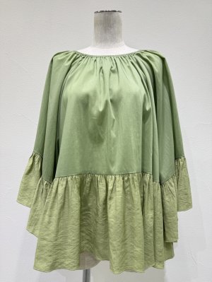 画像5: ●期間限定/ご予約10倍ポイント●【1/23 CYAN TOKYO】ギャザーフレアオーバーブラウス（予約/4-5）