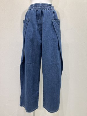 画像4: ●期間限定/ご予約10倍ポイント●【1/23 CYAN TOKYO】オーバータックリネンデニムワイド（予約/4-5）