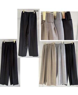 画像2: ●期間限定/ご予約5倍ポイント●【1/24 Margaux vintage】センタープレスウエストゴムパンツ（予約/4）