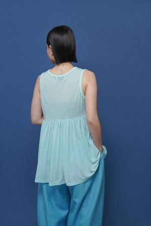 画像3: ●期間限定/ご予約10倍ポイント●【1/23 CYAN TOKYO】シアー天竺バックギャザータンク（予約/4-5）