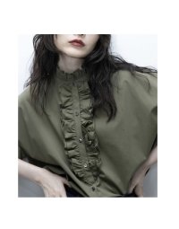 ●期間限定/ご予約5倍ポイント●【1/24 Margaux vintage】フリルシャツ（予約/4-5）