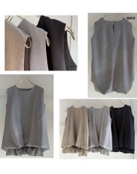 ●期間限定/ご予約5倍ポイント●【1/24 Margaux vintage】バルーンヘムノースリーブブラウス（予約/4）