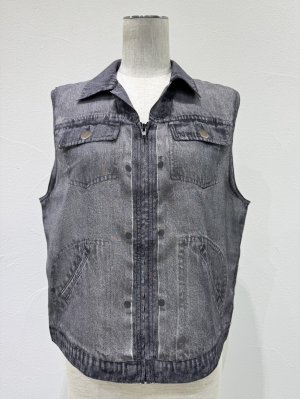 画像7: ●期間限定/ご予約10倍ポイント●【1/23 CYAN TOKYO】デニム転写シフォンベスト（予約/4-5）