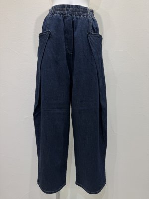 画像5: ●期間限定/ご予約10倍ポイント●【1/23 CYAN TOKYO】オーバータックリネンデニムワイド（予約/4-5）