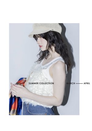 画像1: ●期間限定/ご予約5倍ポイント●【1/24 Margaux vintage】フリルショートビスチェ（予約/4-5）