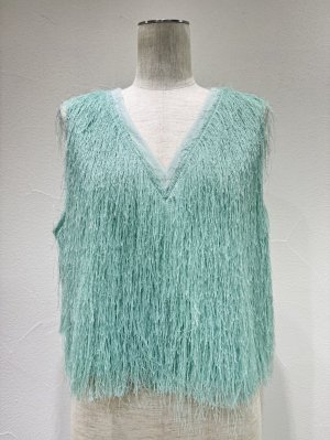 画像3: ●期間限定/ご予約10倍ポイント●【1/23 CYAN TOKYO】サイドリブシャギーベスト（予約/4-5）