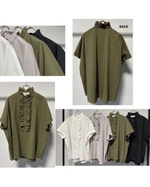 画像2: ●期間限定/ご予約5倍ポイント●【1/24 Margaux vintage】フリルシャツ（予約/4-5）