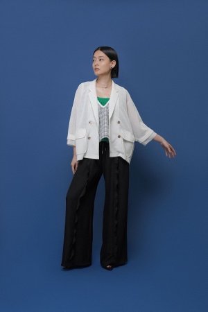 画像2: ●期間限定/ご予約10倍ポイント●【1/23 CYAN TOKYO】ニットライクメッシュWジャケット（予約/4-5）