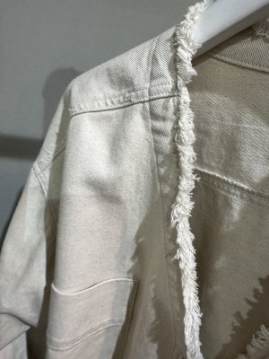 画像5: ●期間限定/ご予約10倍ポイント●【1/26 PRIORITY】デニムノーカラークロップドシャツ（予約/6-7）