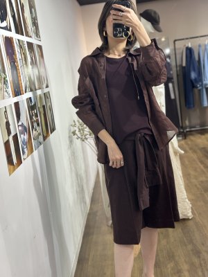 画像3: ●期間限定/ご予約10倍ポイント●【1/26 PRIORITY】リネンオーガンジーシャツ（予約/6-7）