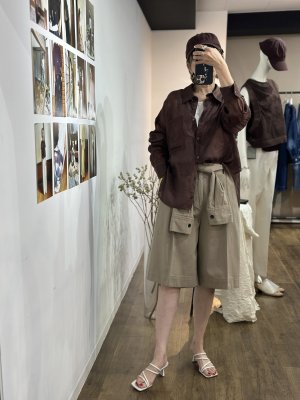 画像4: ●期間限定/ご予約10倍ポイント●【1/26 PRIORITY】シャツスリーブベルトハーフパンツ（予約/5）