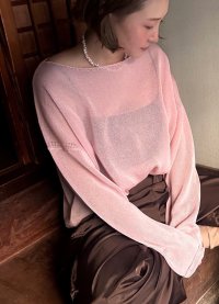 ●期間限定/ご予約10倍ポイント●【1/24 PRIORITY】ボートネックシアーニット（予約/5）