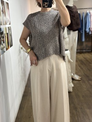 画像5: ●期間限定/ご予約10倍ポイント●【1/26 PRIORITY】ペーパーヤーンケーブルニット（予約/6-7）