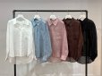 画像2: ●期間限定/ご予約10倍ポイント●【1/26 PRIORITY】リネンオーガンジーシャツ（予約/6-7） (2)