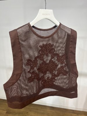 画像9: ●期間限定/ご予約5倍ポイント●【1/26 PRIORITY】アイレットレースメッシュタンク（予約/4-5）