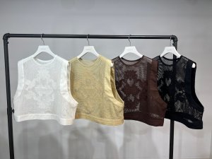 画像3: ●期間限定/ご予約5倍ポイント●【1/26 PRIORITY】アイレットレースメッシュタンク（予約/4-5）