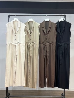 画像2: ●期間限定/ご予約10倍ポイント●【1/26 PRIORITY】テーラーカラージャンプスーツ（予約/5）