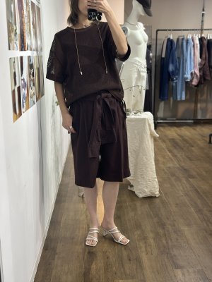 画像7: ●期間限定/ご予約10倍ポイント●【1/26 PRIORITY】シャツスリーブベルトハーフパンツ（予約/5）