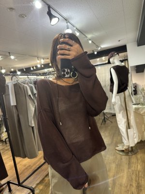 画像8: ●期間限定/ご予約10倍ポイント●【1/24 PRIORITY】ボートネックシアーニット（予約/5）