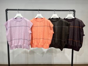 画像2: ●期間限定/ご予約10倍ポイント●【1/26 PRIORITY】シアーフレンチボーダーニット（予約/5）