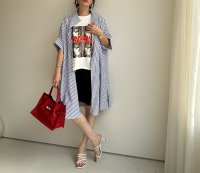 ●期間限定/ご予約5倍ポイント●【1/24 Margaux vintage】ピンストライプハーフパンツ（予約/3-4）