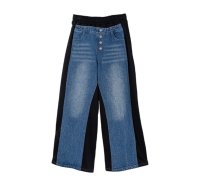 ●2/1までの期間限定販売●ご予約5倍ポイント【1/30 LIVEアイテム】●ヒップが76cmに見えちゃう？デニムドッキングスエットパンツ（予約/3）