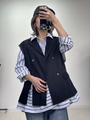 画像8: ●2/1までの期間限定販売●ご予約5倍ポイント【1/30 LIVEアイテム】●裾アレンジペプラムフレアシャツ（予約/4-5）