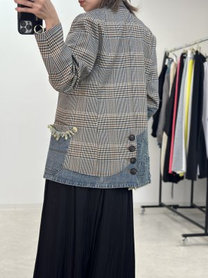 画像4: ●2/1までの期間限定販売●【1/30 LIVEアイテム】●デニムドッキングチェックジャケット（メーカー確認後確保）