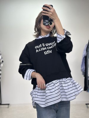 画像9: ●2/1までの期間限定販売●ご予約5倍ポイント【1/30 LIVEアイテム】●裾アレンジペプラムフレアシャツ（予約/4-5）