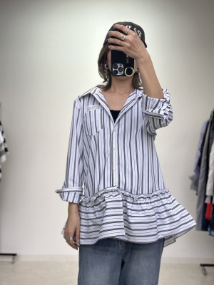 画像7: ●2/1までの期間限定販売●ご予約5倍ポイント【1/30 LIVEアイテム】●裾アレンジペプラムフレアシャツ（予約/4-5）