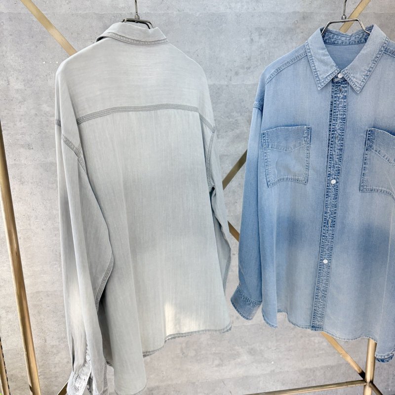 画像2: ●残り僅か●生産枠限り●【2/2 LIVEアイテム】●テンセルウォッシュカラーデニムシャツ（メーカー確認後取り寄せ） (2)