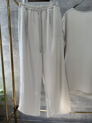 画像1: ●期間限定●ご予約5倍ポイント【2/2 LIVEアイテム】●シンプルイージータックワイドパンツ（別売トップスとセットアップ可能）（予約/3-4）