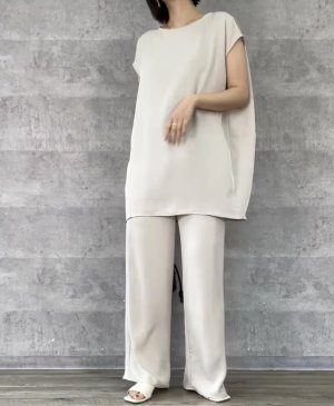 画像7: ●期間限定●ご予約5倍ポイント【2/2 LIVEアイテム】●シンプルイージータックワイドパンツ（別売トップスとセットアップ可能）（予約/3-4）